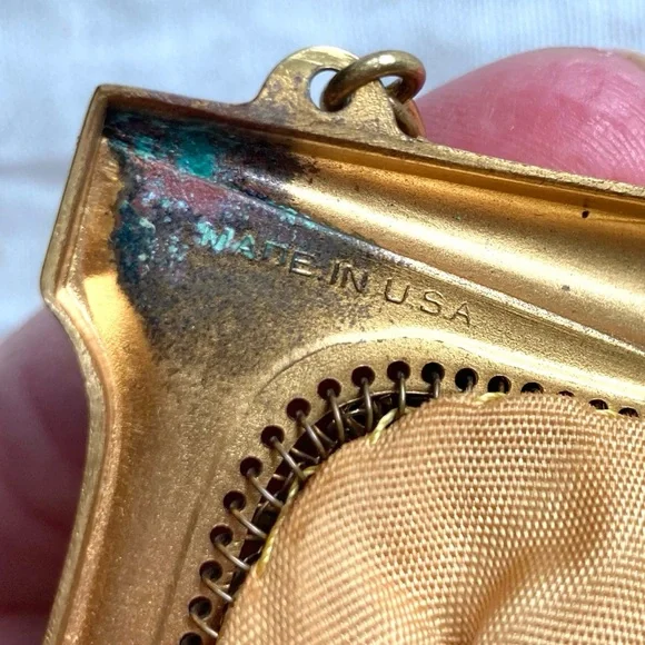 Vintage Whiting & Davis Goldtone Metal Mesh Mini Evening Bag Clutch Wristlet - Picture 13 of 17